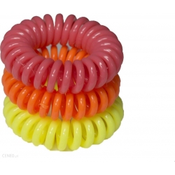 RONNEY S26 MAT funny ring bubble - Profesjonalne gumki do włosów 3 sztuki 3,5 cm - łososiowy, neon pomarańczowy, neon żóły